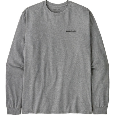 Patagonia M's L/S P-6 Logo Responsibili-Tee Gravel Heather