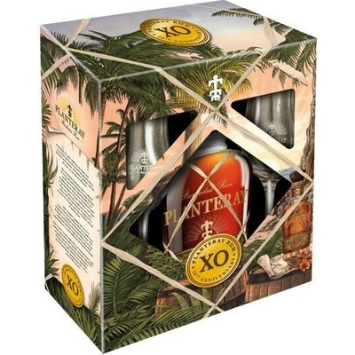 Plantation 20th Anniversary XO 40% 0,7 l (dárkové balení 2 sklenice na stopce)