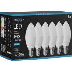 Mexen Nova 6x LED крушка E14, C37, 9W, Студена - 6500K, 945 lm - L102-E14-0965-01x06 (L102-E14-0965-01x06)