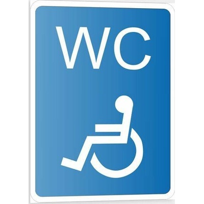 Traiva s.r.o WC pro invalidy Verze: Plast 105 x 148 mm (A6) tl. 0.5 mm - Kód: 02553