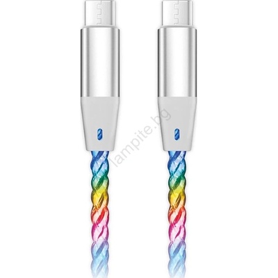 ALIGATOR DATKP62 - USB кабел USB-C / USB-C с LED подсветка, 65W PD, 1, 2 m (PH0032)