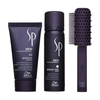 Wella tónovací pěna na vlasy pro muže 60 ml + šampon na vlasy SP Men Gradual To černá 30 ml