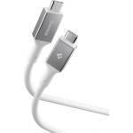 Spigen ESSENTIAL EB10020CC кабел за данни Type-C - Type-C, 200cm, БЯЛ ACA08775 (ACA08775)