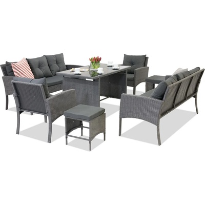 Garden Point Градински мебели от техноратан с пуфове Bari Apetito 8 Garden Point (GAP397)