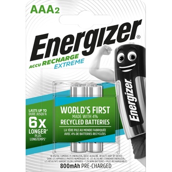 Energizer AAA / HR03 - 800 mAh Extreme 2 pcs Цвят: сребърен