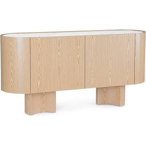Bizzotto Скрин от декор от дъб в светло естествен цвят 160x80, 5x45, 5 cm Otilia - Bizzotto (0734639)