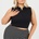 Brave Soul Дамски потник Brave Soul Womens Plus Size Vest with Collar and Buttons - Black