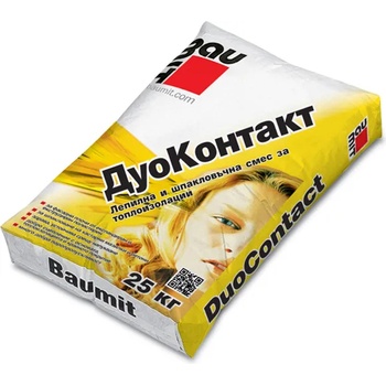 Image 1 of BAUMIT СМЕС ЗА ЛЕПЕНЕ И ШПАКЛОВАНЕ БАУМИТ duocontakt 25кг УНИВЕРСАЛНА