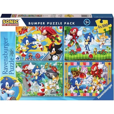 RAVENSBURGER Ježko Sonic 4x100 dielov