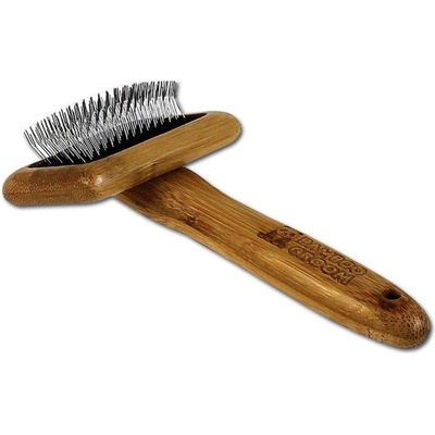 BAMBOO GROOM SMALL BRUSH WITH STAINLESS STEEL PINS FINISHER