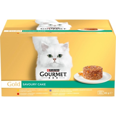 Gourmet Gold Savoury Cake hovězí kuře krůta jehněčí 48 x 85 g