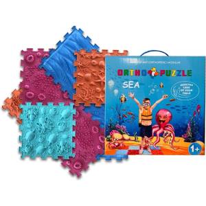 Ortho Puzzle Модулен килим за игра Ortho Puzzle - Микс - Море