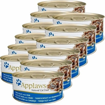 Applaws Cat tuniak a krab 12 x 70 g