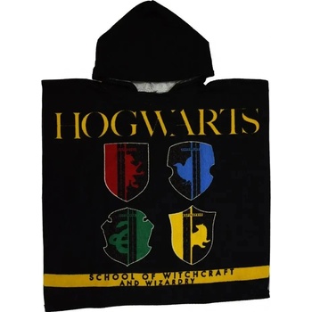E plus M detské plážové pončo / osuška s kapucňou Harry Potter 55 x 110 cm