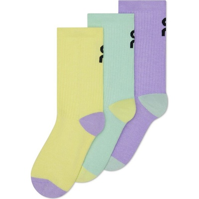 On Running Logo Sock High 3-pack dětské ponožky, bloom/creek