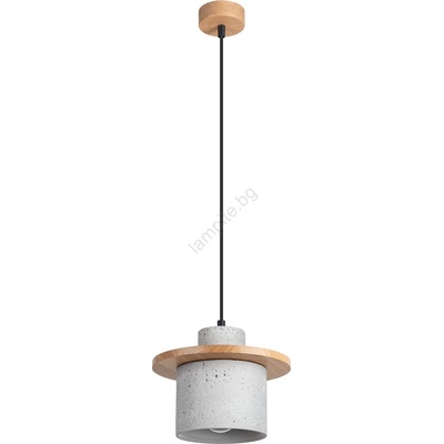 Sollux SL. 1363 - Пендант на кабел MAB 1xE27/15W/230V Ø 22 см бетон/сив (SLX1630)