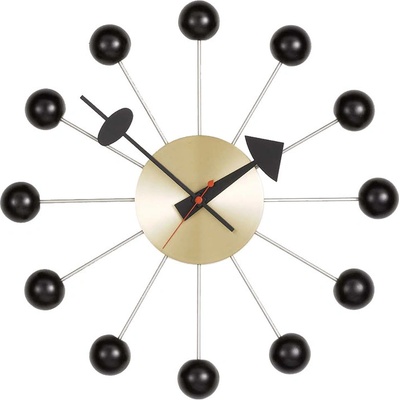 Vitra Ball Clock black/brass