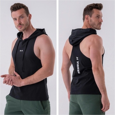 ebbia pánske fitness tielko s kapucňou 323 black