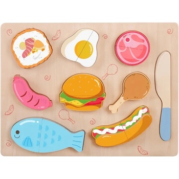 Raya Toys Sh30171 Дървен пъзел Храни за рязане (sh30171)