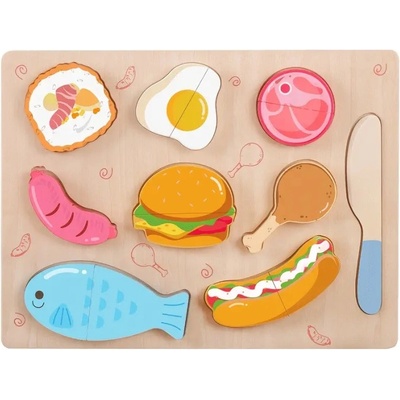 Raya Toys Sh30171 Дървен пъзел Храни за рязане (sh30171)