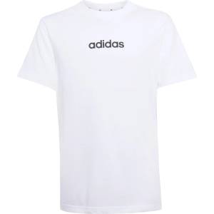 Adidas Детска тениска adidas Kid's Linear Tee 160 T-shirt - White / Black - размер 164 (EU) (704-4539-0414)