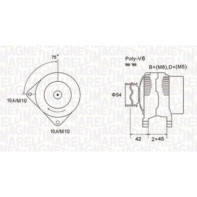 Alternátor MAGNETI MARELLI 063731564010