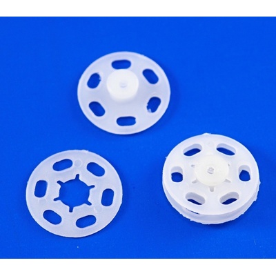 Plastový patentiek - biela - priemer 1,8 cm
