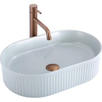 Rea REA-U6375 - Мивка за плот VANDA 31x49 cm, керамична, матово синя (RE0297)