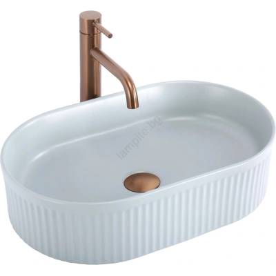 Rea REA-U6375 - Мивка за плот VANDA 31x49 cm, керамична, матово синя (RE0297)