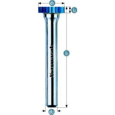 Karnasch Professional Tools Drážkovací technická fréza na kov Karnasch talířová D25,0×6,3 S8 L51 mm, nepovlakovaná, HP-2