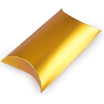 Dárková krabička metalická - zlatá (2 ks)