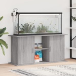 vidaXL Поставка за аквариум, сив сонома, 121x41x58 см, инженерно дърво (833621)