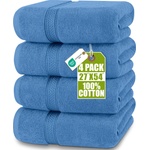 Utopia Towels 4-Pack Bath Towel Set, 69 x 137 cm, Electric Blue - UT0562 (UT0562)