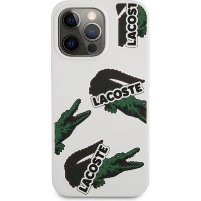 Púzdro Lacoste Allover Pattern iPhone 13 Pro - biele