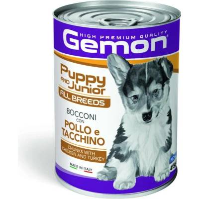 Gemon Dog Puppy kousky kuře krocan 415 g