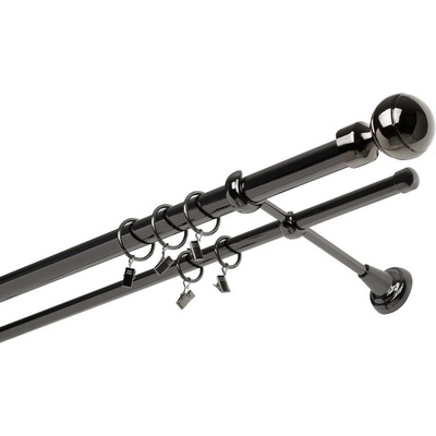 GARNÝŽE-HEBR Garnýž Paola onyx dvojitá 160 cm