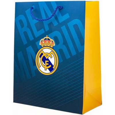 Real Madrid FC Darčeková papierová taška Real Madrid, modrá, 18×23 cm