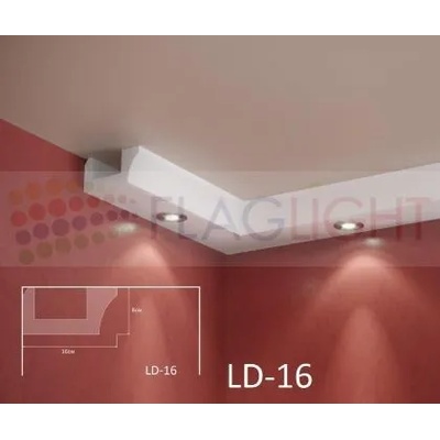 Ld-16 Декоративен профил за скрито led осветление ► 2метра (ld16)
