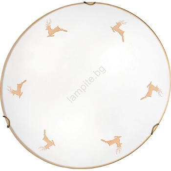 Kolarz 731.12. 4.150 - Настенно осветително тяло NONNA, 2xE27/60W/230V, Ø 40 см, еленски мотив, розово злато (KL0454)