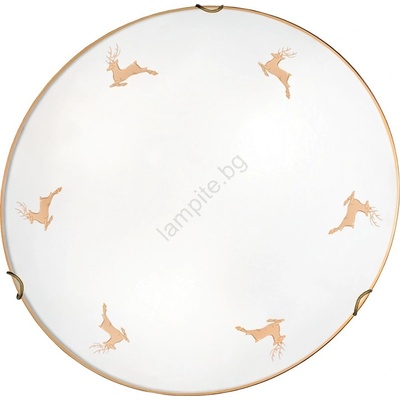 Kolarz 731.12. 4.150 - Настенно осветително тяло NONNA, 2xE27/60W/230V, Ø 40 см, еленски мотив, розово злато (KL0454)