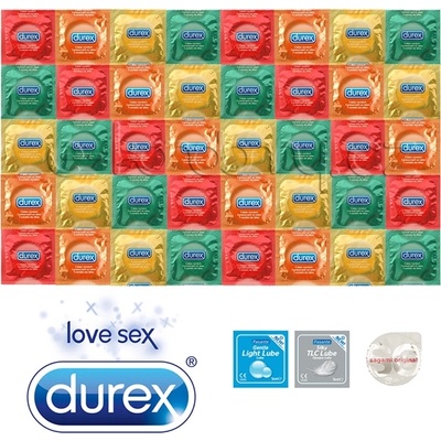 Durex Fruity Mix Package - 40 Durex Condoms + SuperLove Vibrating Ring + Sagami Original 0.01 L as a Gift