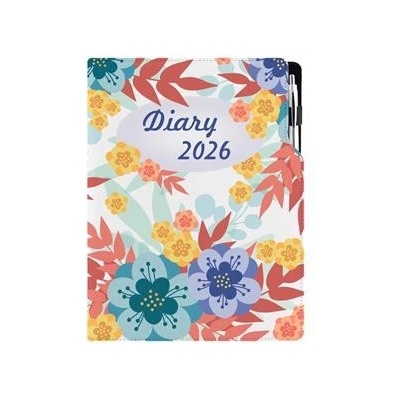 Design A4 denní 2026 Podzimní květiny