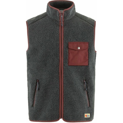 Fjällräven Vardag Pile Fleece Vest M dark grey maroon