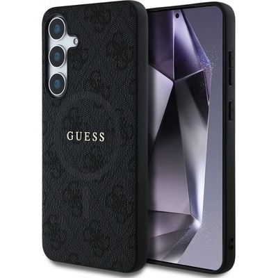 GUESS Калъф Guess - Leather, Galaxy S25, MagSafe, черен (3666339449483)