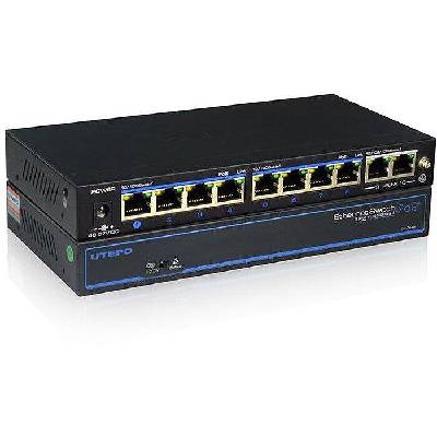 10-портов PoE Суич UTEPO "UTP3-SW08-TP120- A1" PoE switch / 8poe + 2up link (UTP3-SW08-TP120- A1)