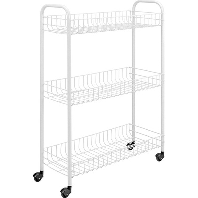 Trojposchodový pojazdný stojan do kúpeľne Metaltex Laundry, 23 x 84 cm
