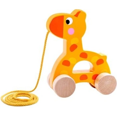 Tooky Toy - Дървена играчка за дърпане Giraffe TKC266