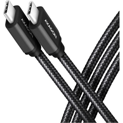 Axagon BUCM3-CM20AB SPEED USB-C - USB-C, USB 3.2 Gen 1, PD 60W 3A, ALU, 2m, černý