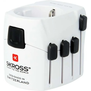 SKROSS Адаптер SKROSS PRO Earthed 1103145, World, Бял (SKROSS-1103145) - BestPC