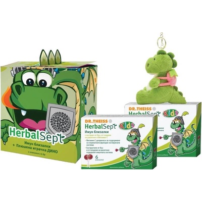 Naturprodukt Dr. Theiss HerbalSept Комплект - Имун Близалки, 2 х 6 броя + Играчка, Naturprodukt